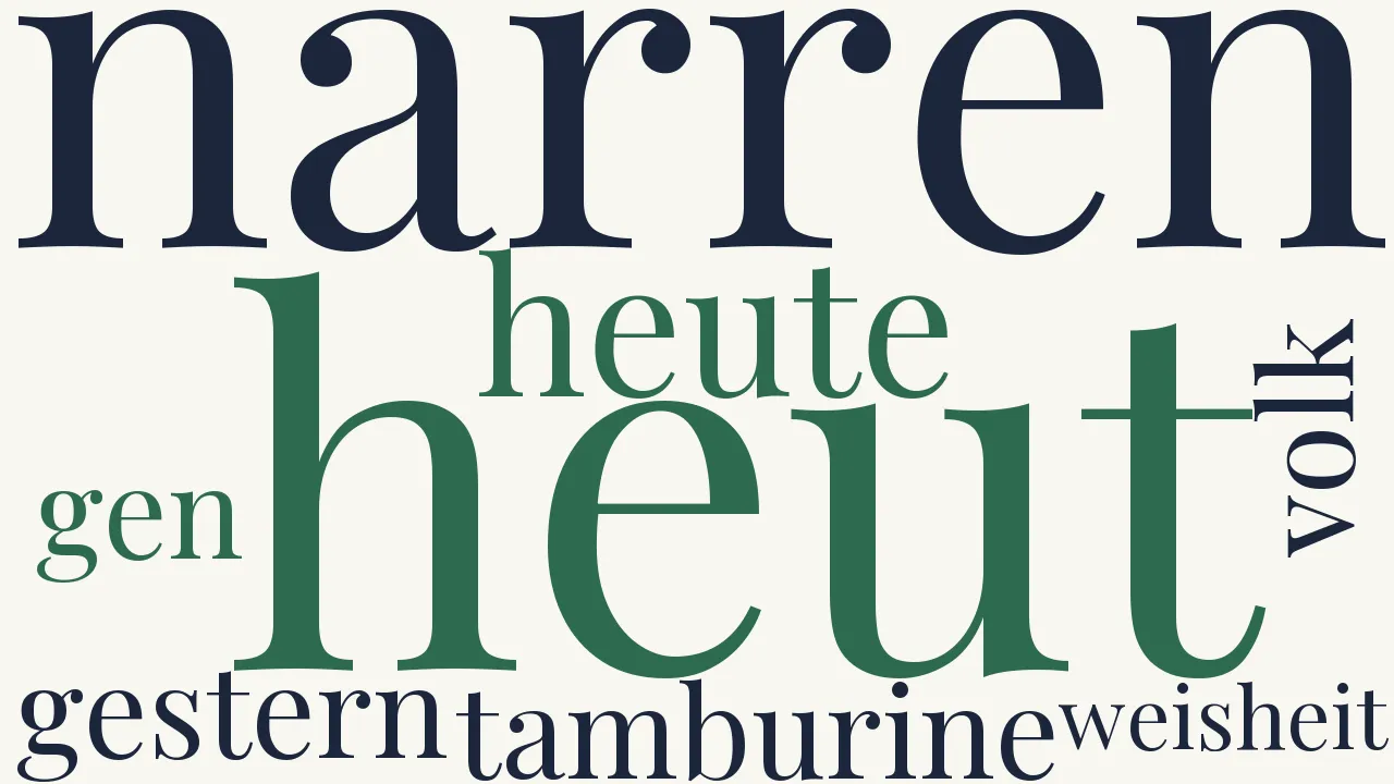 Wortwolke zu Lieder des Römischen Carnevals - Fünftes Lied