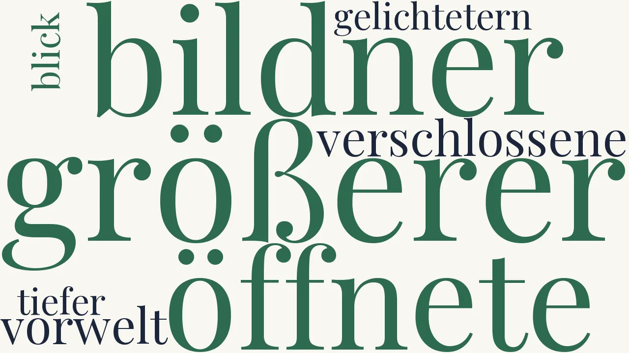 Wortwolke zu Thorwaldsen (1)