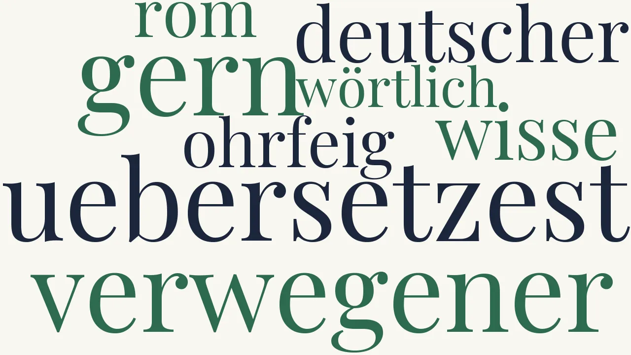 Wortwolke zu Uebersetzung