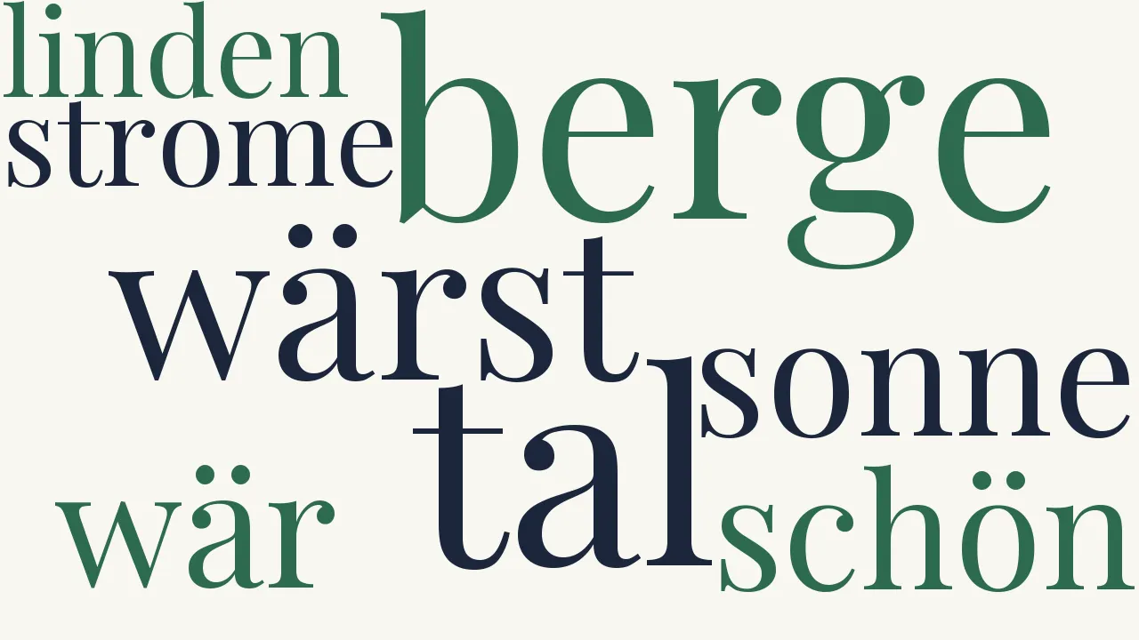Wortwolke zu Sehnsucht