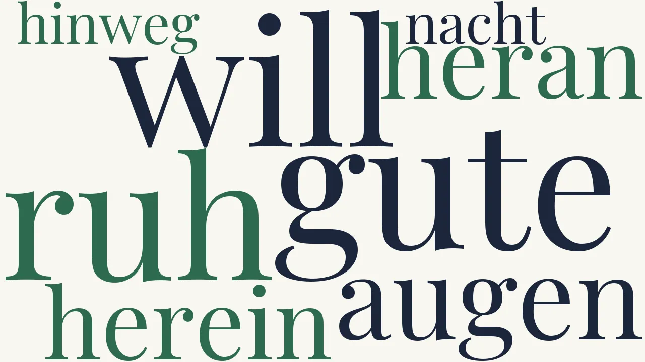 Wortwolke zu Des Baches Wiegenlied