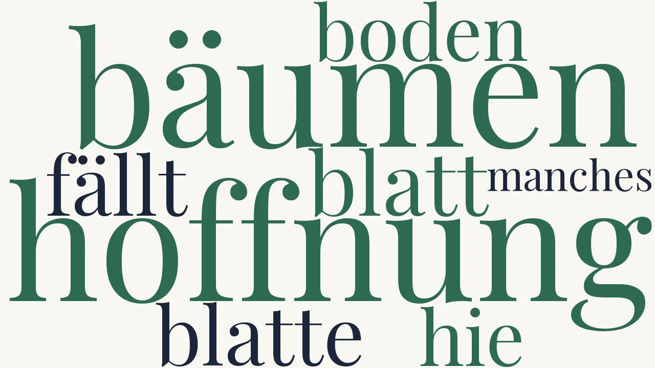 Wortwolke zu Letzte Hoffnung