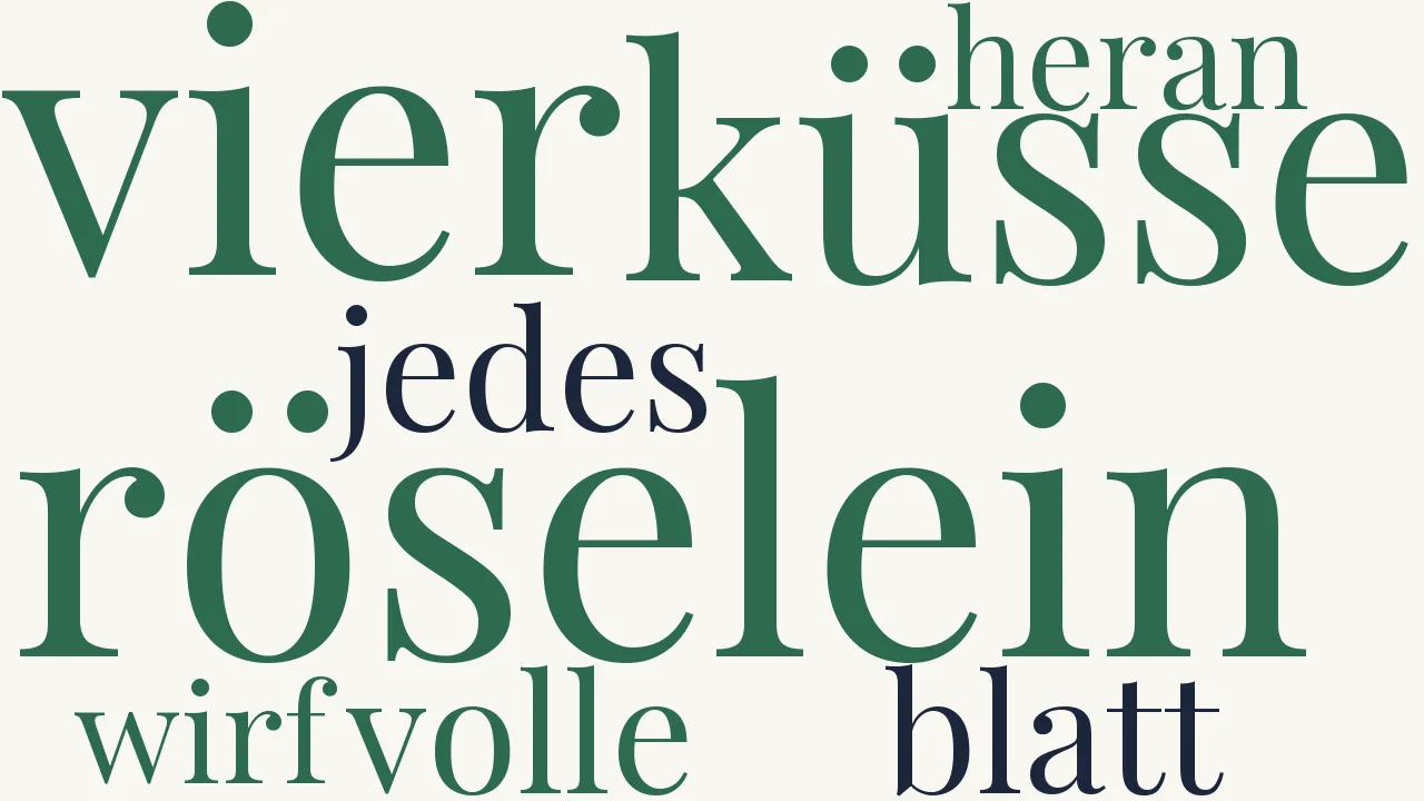 Wortwolke zu Meeresstille