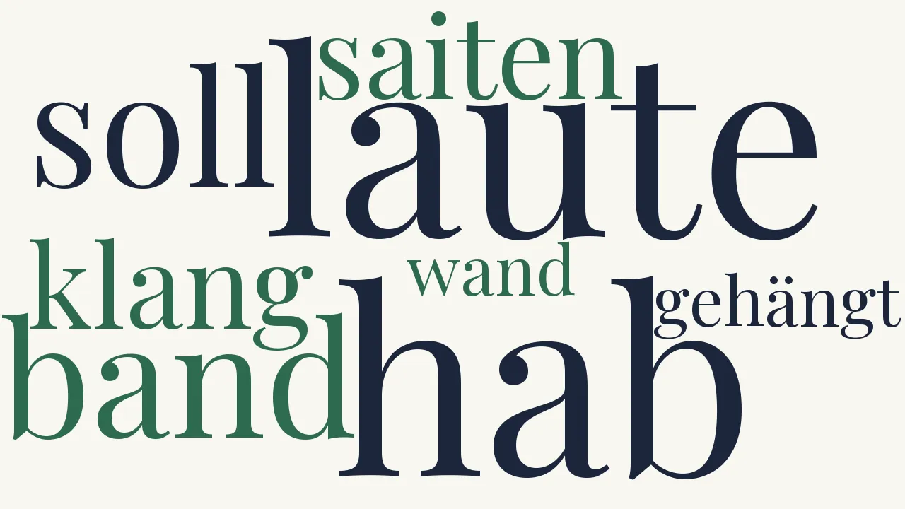 Wortwolke zu Pause