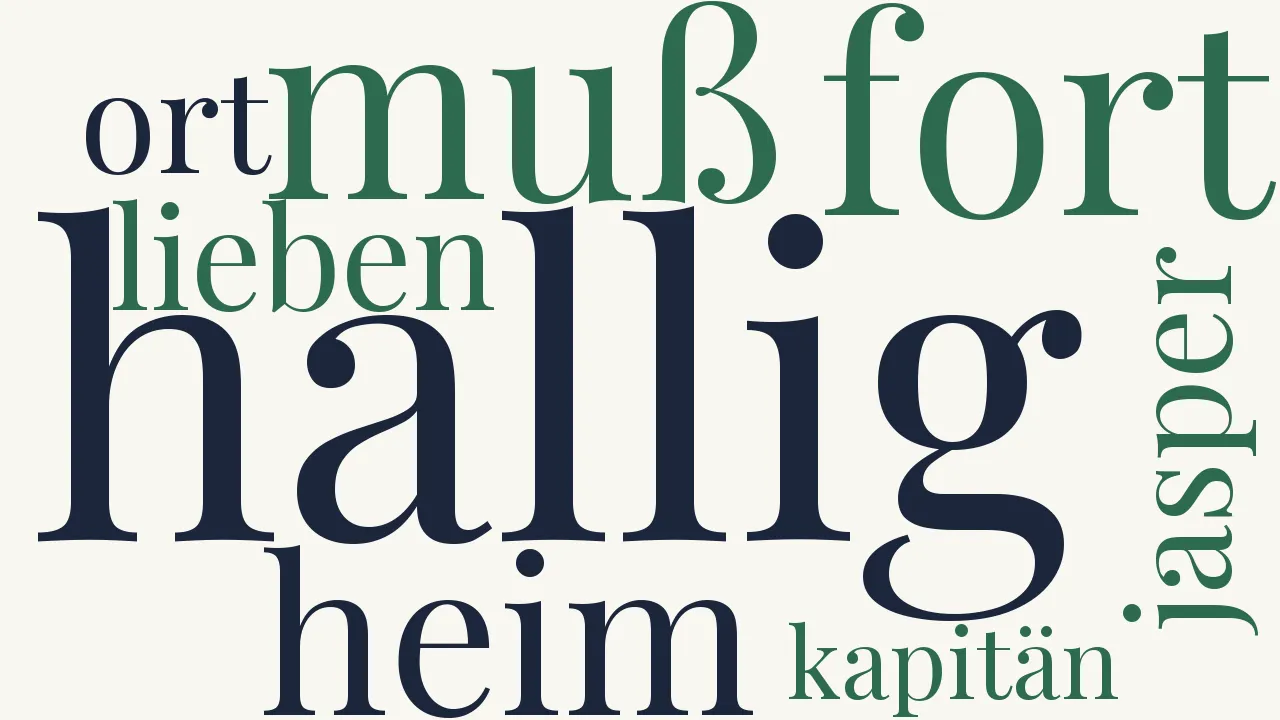 Wortwolke zu Der Halligmatrose