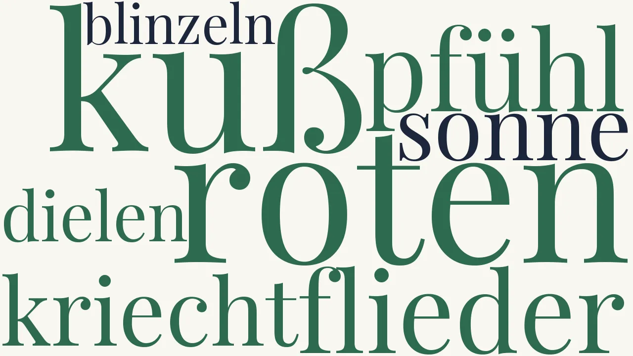 Wortwolke zu Liebesmorgen