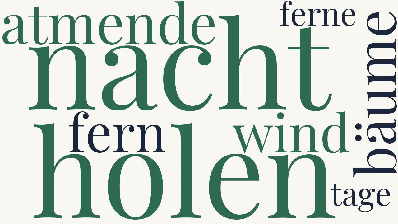 Wortwolke zu September-Sonette