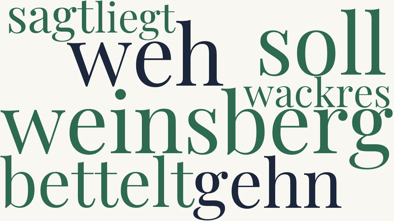 Wortwolke zu Die Weiber von Weinsberg
