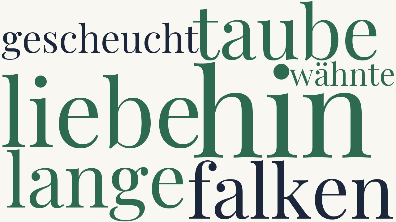 Wortwolke zu Liebe ohne Heimat