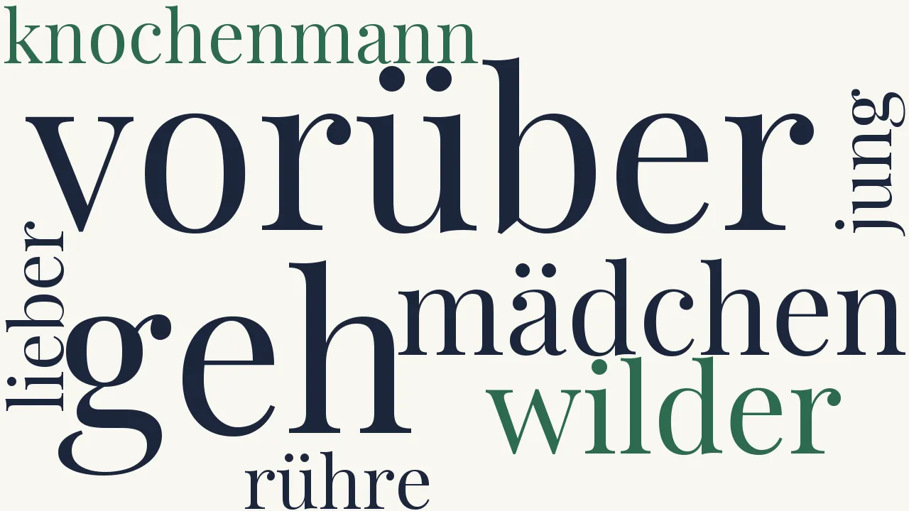 Wortwolke zu Der Tod und das Mädchen