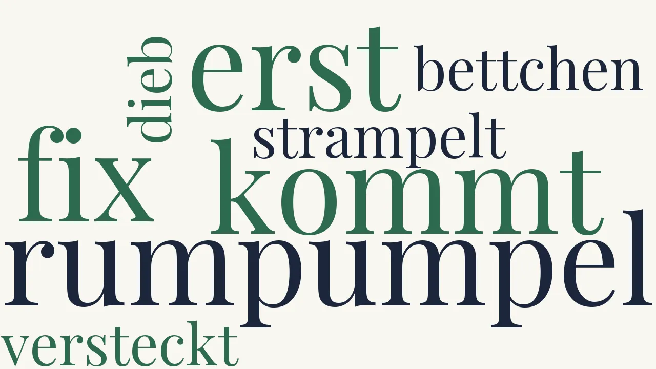Wortwolke zu Anziehliedchen