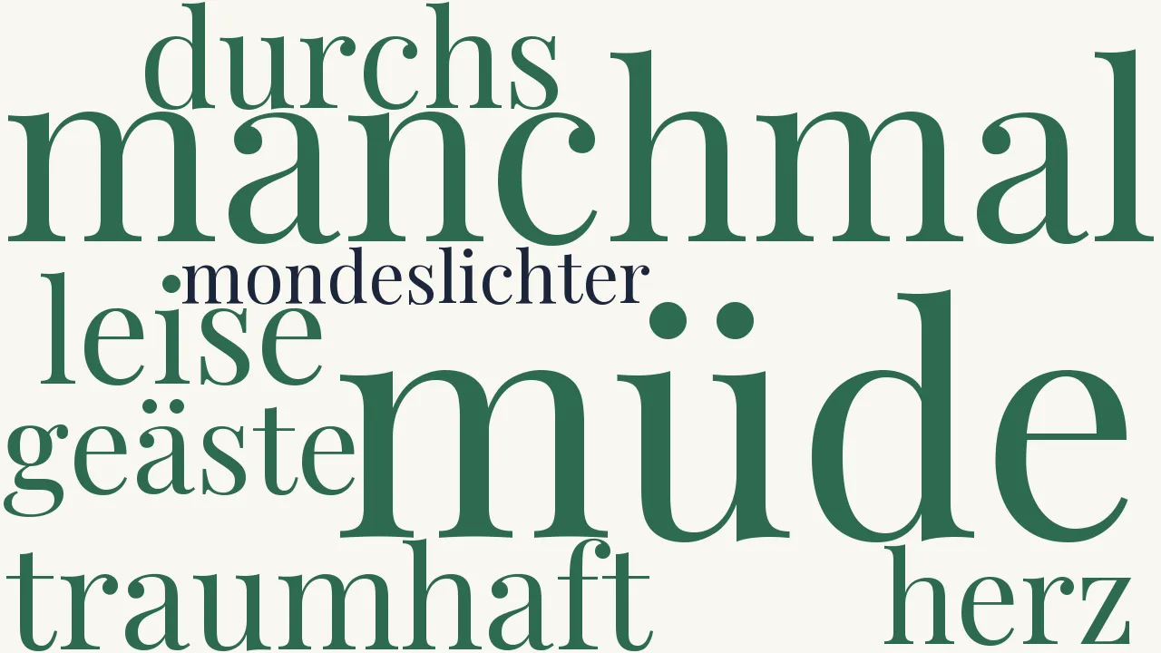 Wortwolke zu Julinacht