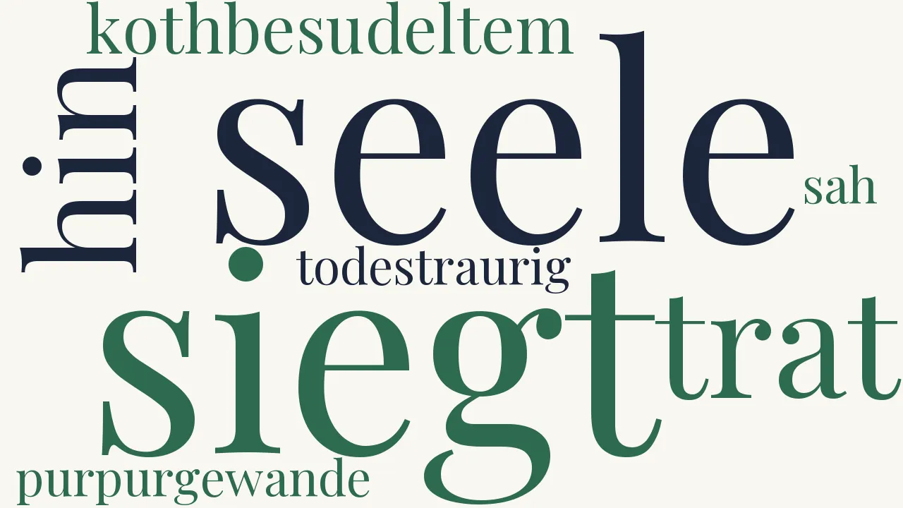 Wortwolke zu Und meine Seele