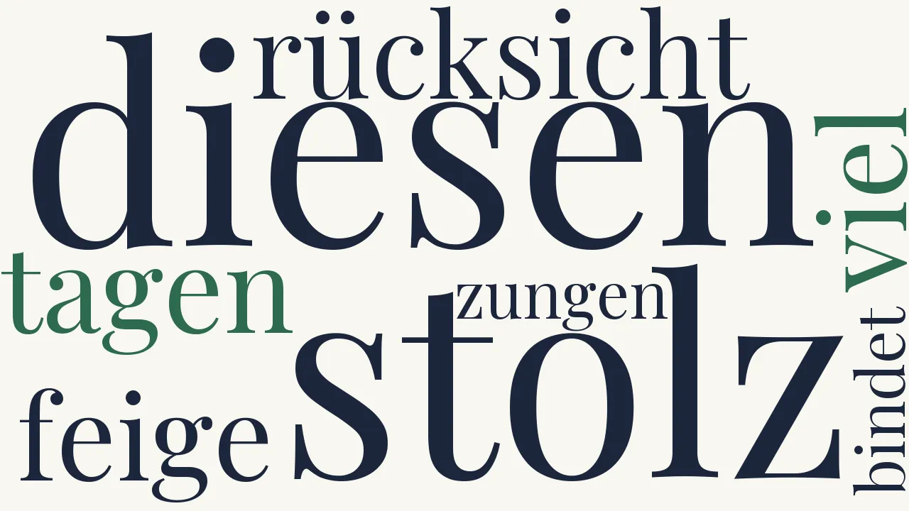 Wortwolke zu Mein Ruhm
