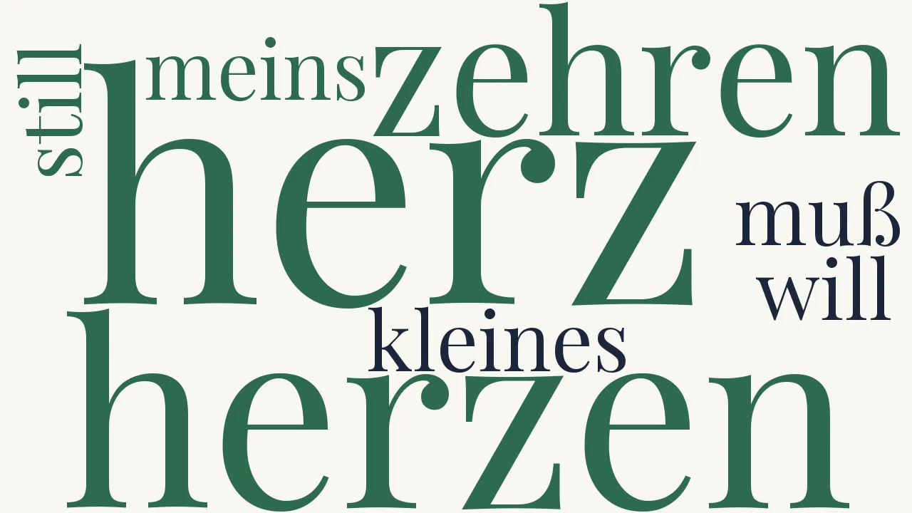 Wortwolke zu Ein herbstlich Lied für zweie