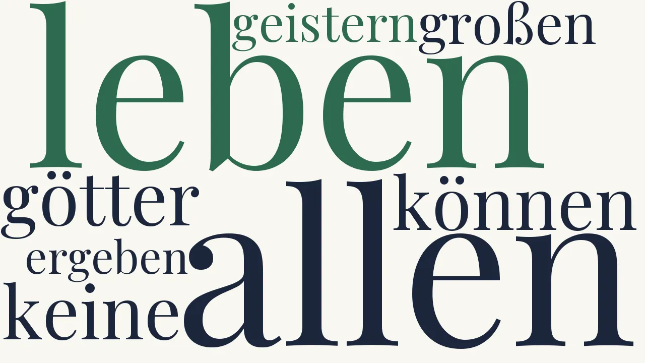 Wortwolke zu Chorus der Menschheit