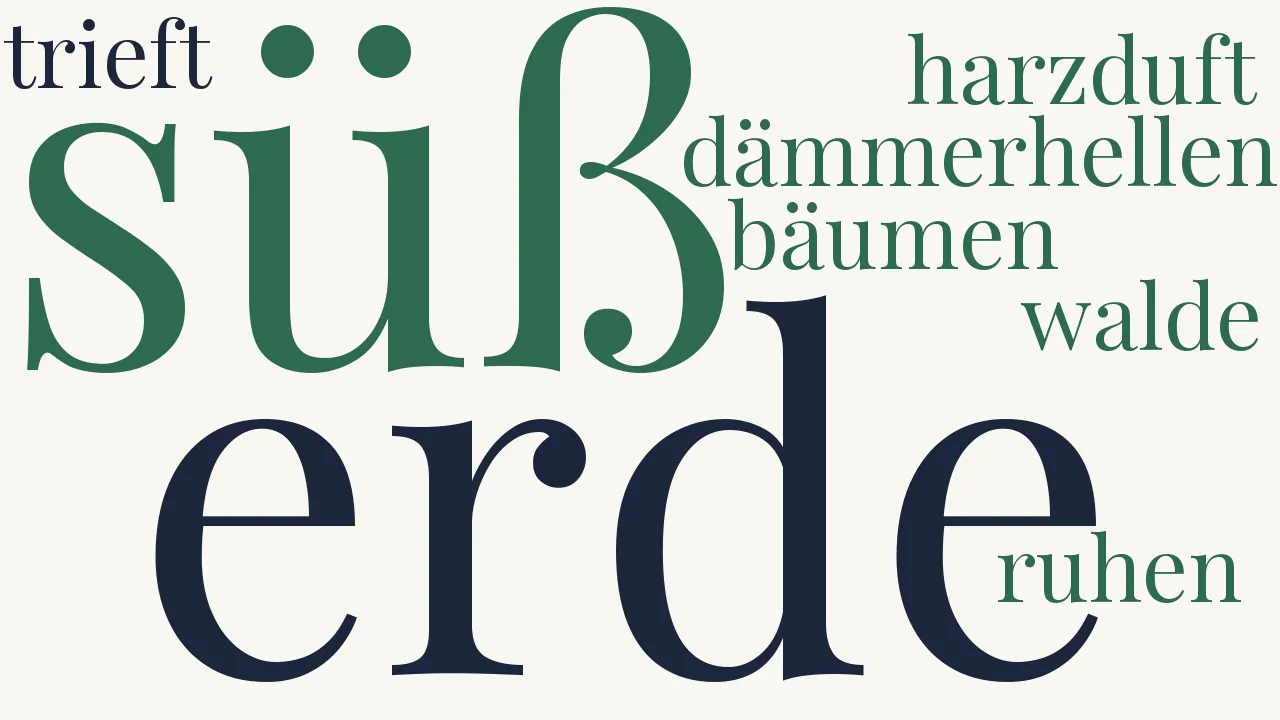 Wortwolke zu Abendempfindung