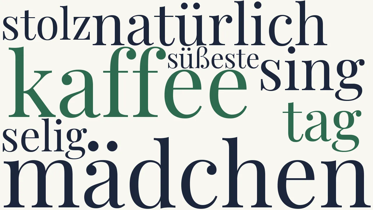 Wortwolke zu Ode vom seligen Morgen
