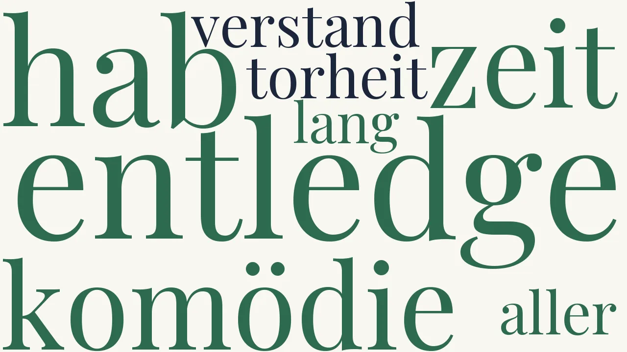 Wortwolke zu Nun ist es Zeit
