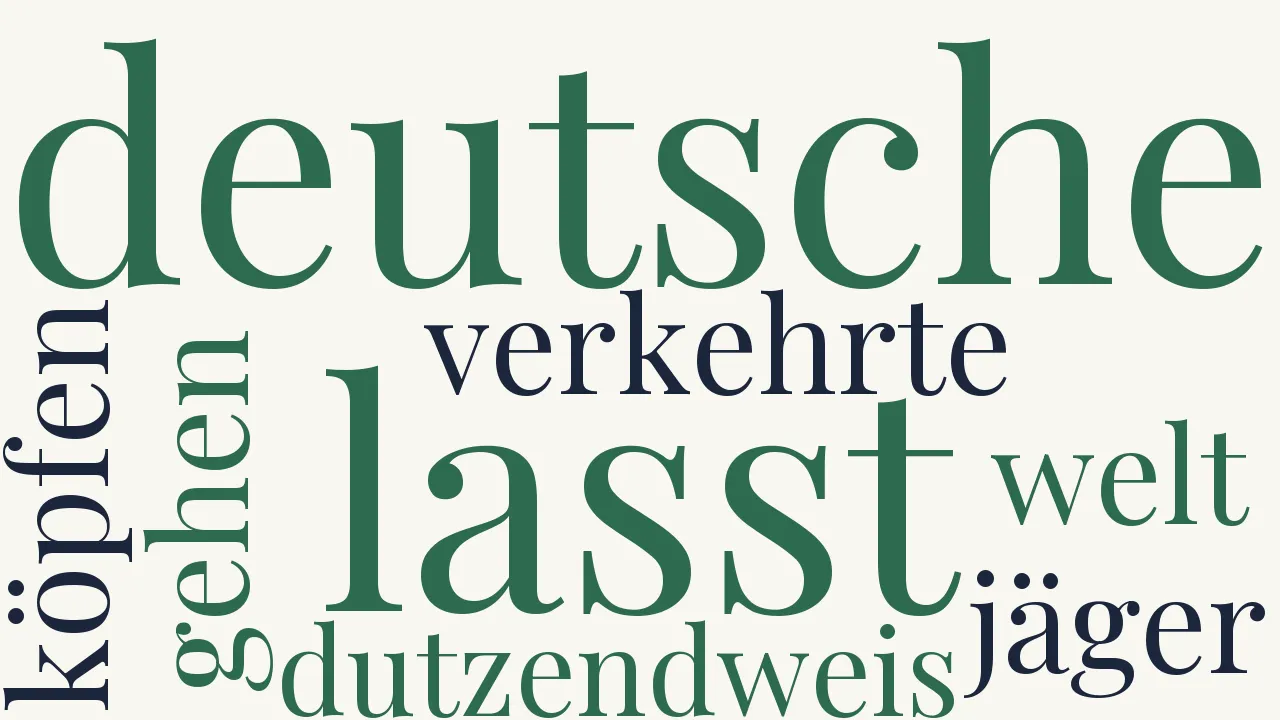 Wortwolke zu Verkehrte Welt