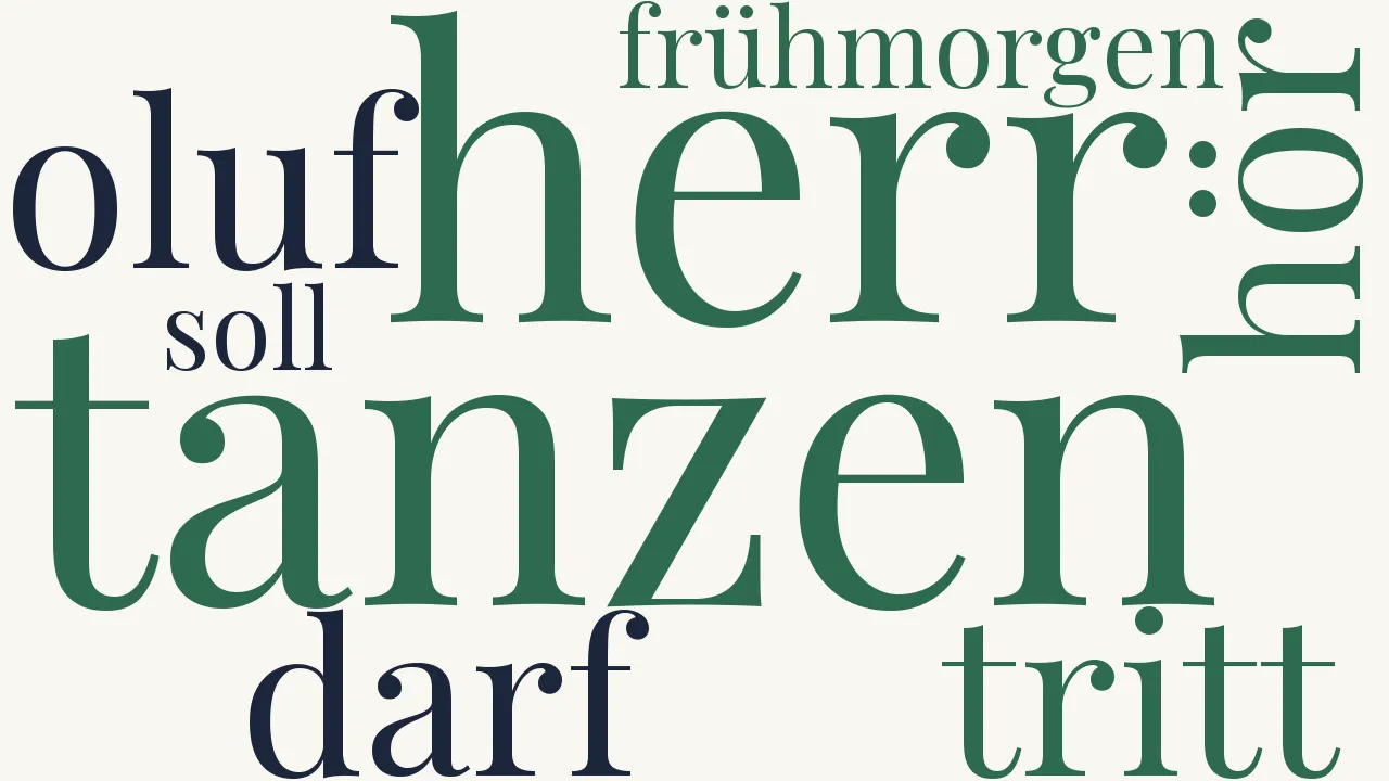 Wortwolke zu Erlkönigs Tochter