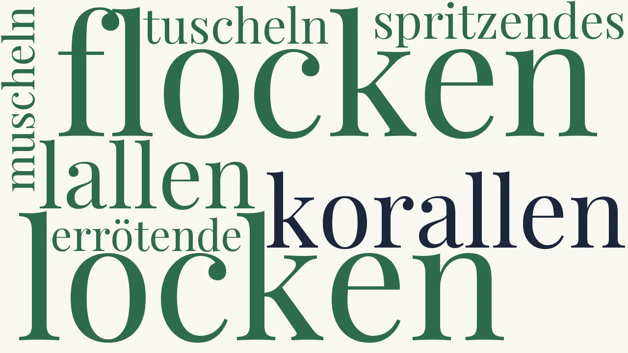 Wortwolke zu Schaumgeboren