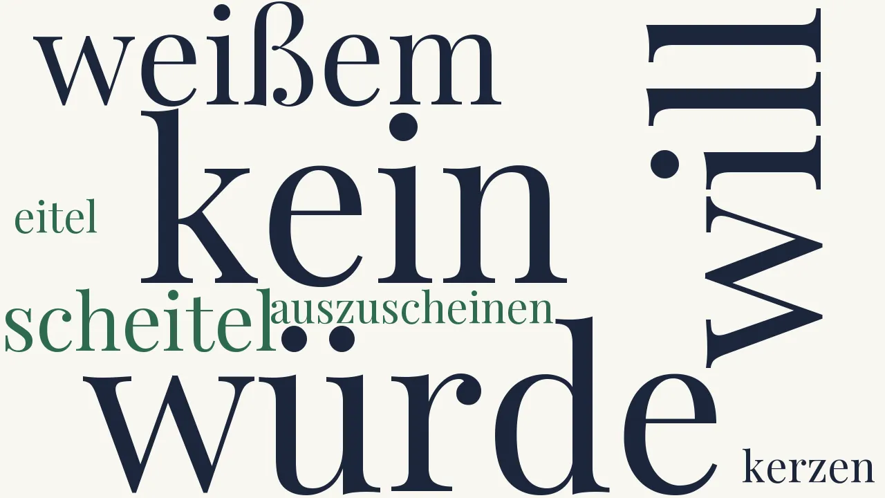 Wortwolke zu Verwalte dich selbst