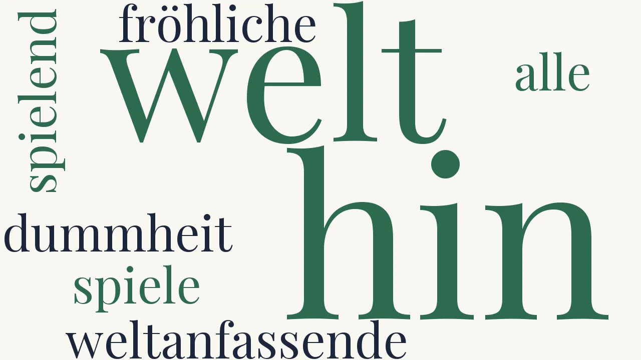 Wortwolke zu Vorfrühling