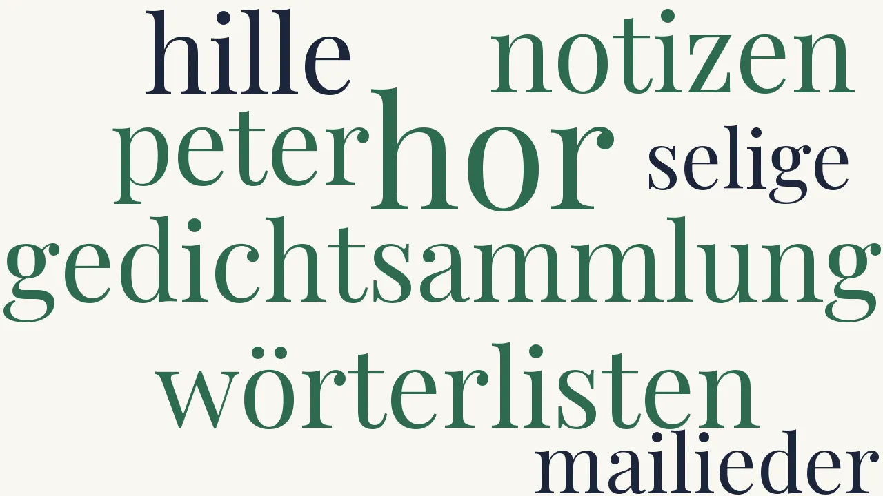 Wortwolke zu Mailieder -3. Selige Grüße