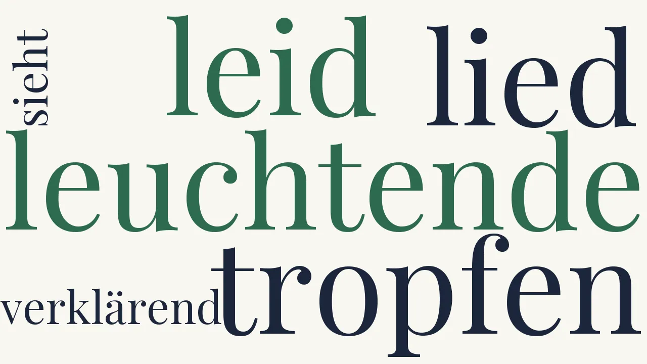 Wortwolke zu Lichtregen