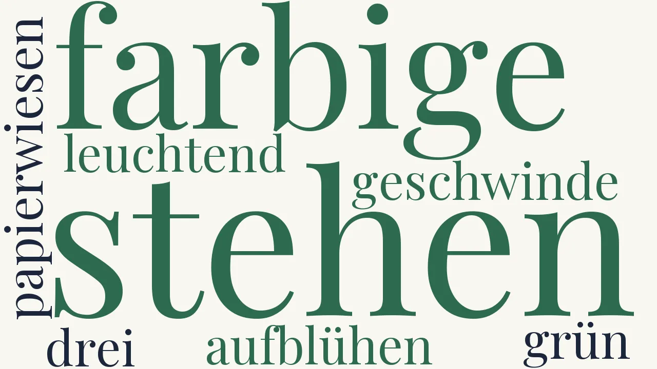 Wortwolke zu Andante