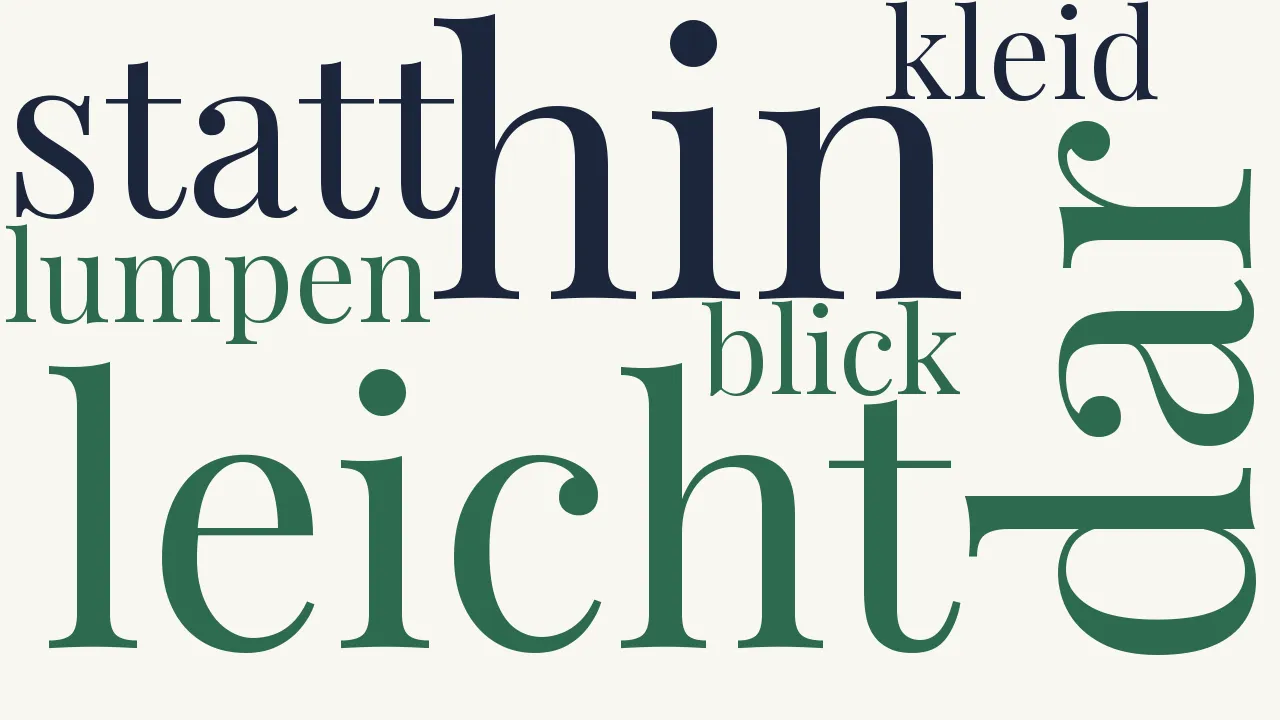 Wortwolke zu An eine rothaarige Bettlerin