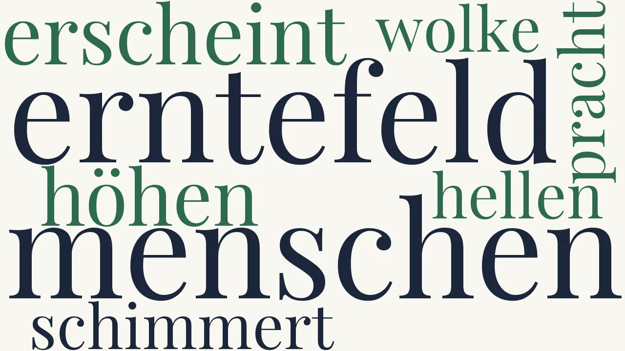 Wortwolke zu Der Sommer