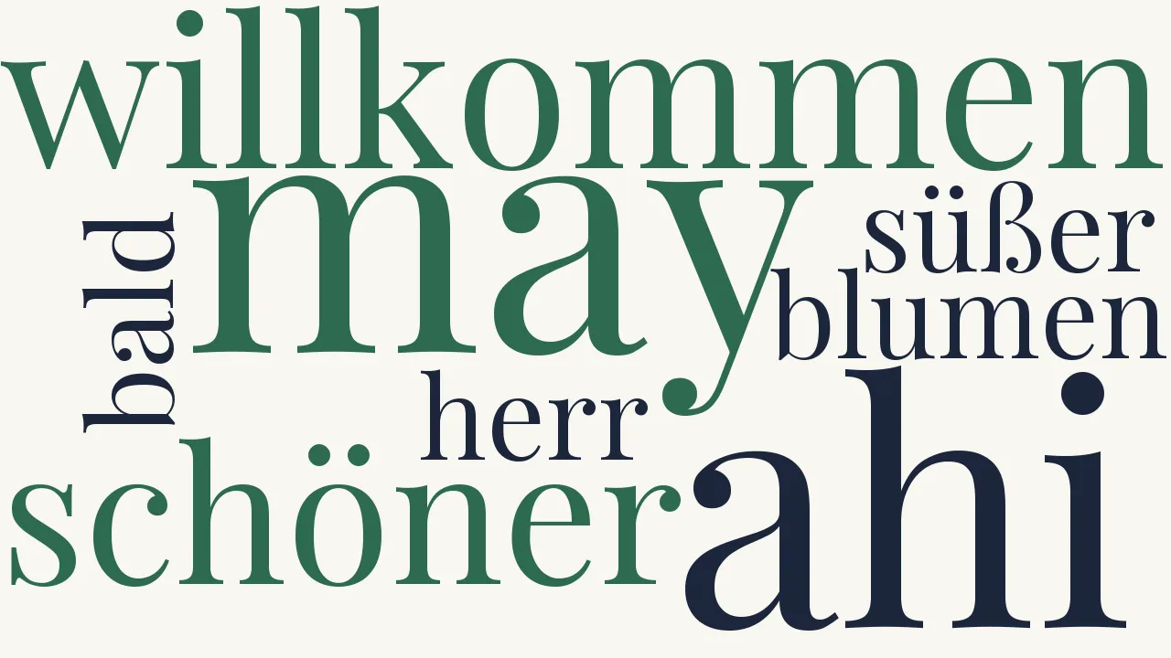 Wortwolke zu Maylied