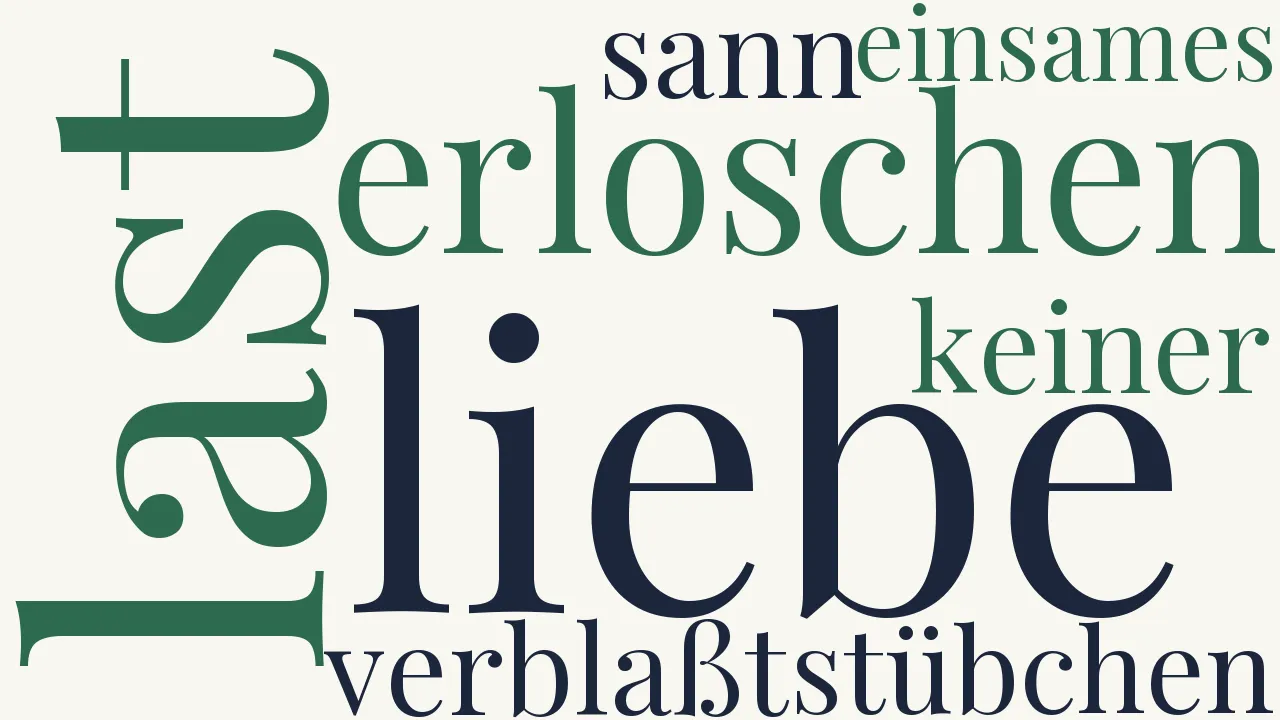 Wortwolke zu Die alte Jungfer