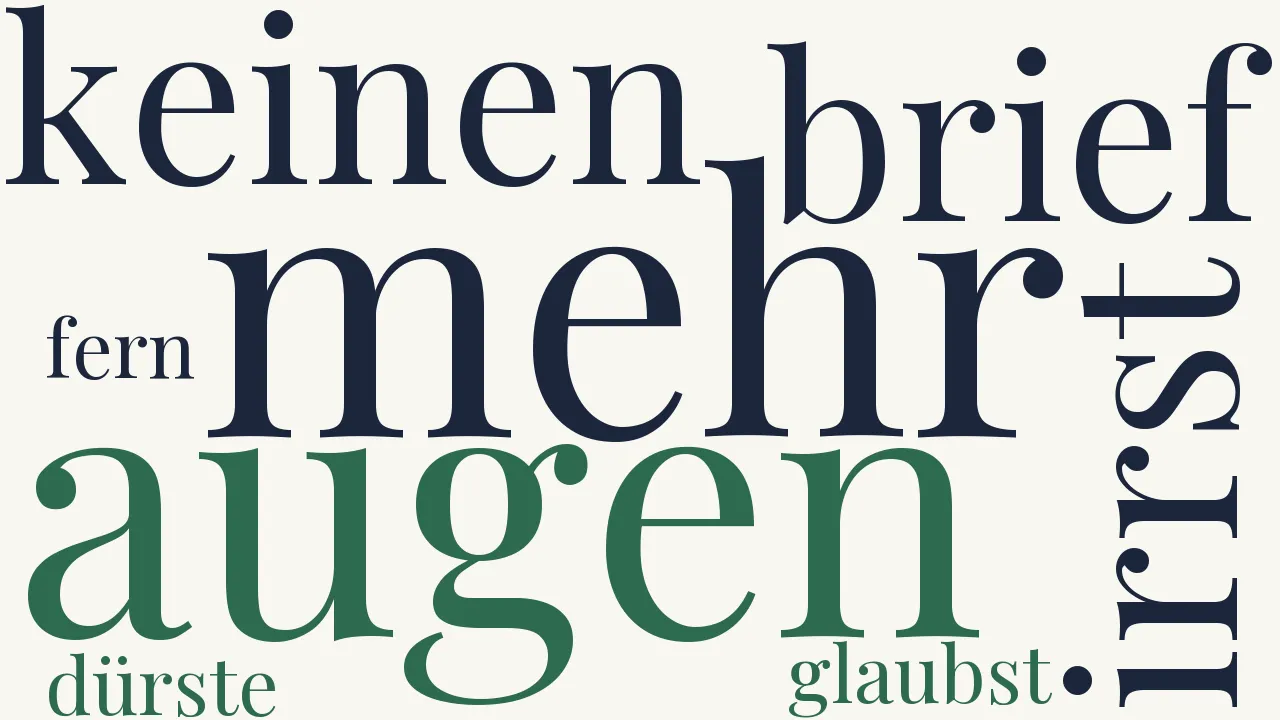 Wortwolke zu Die Verlassene