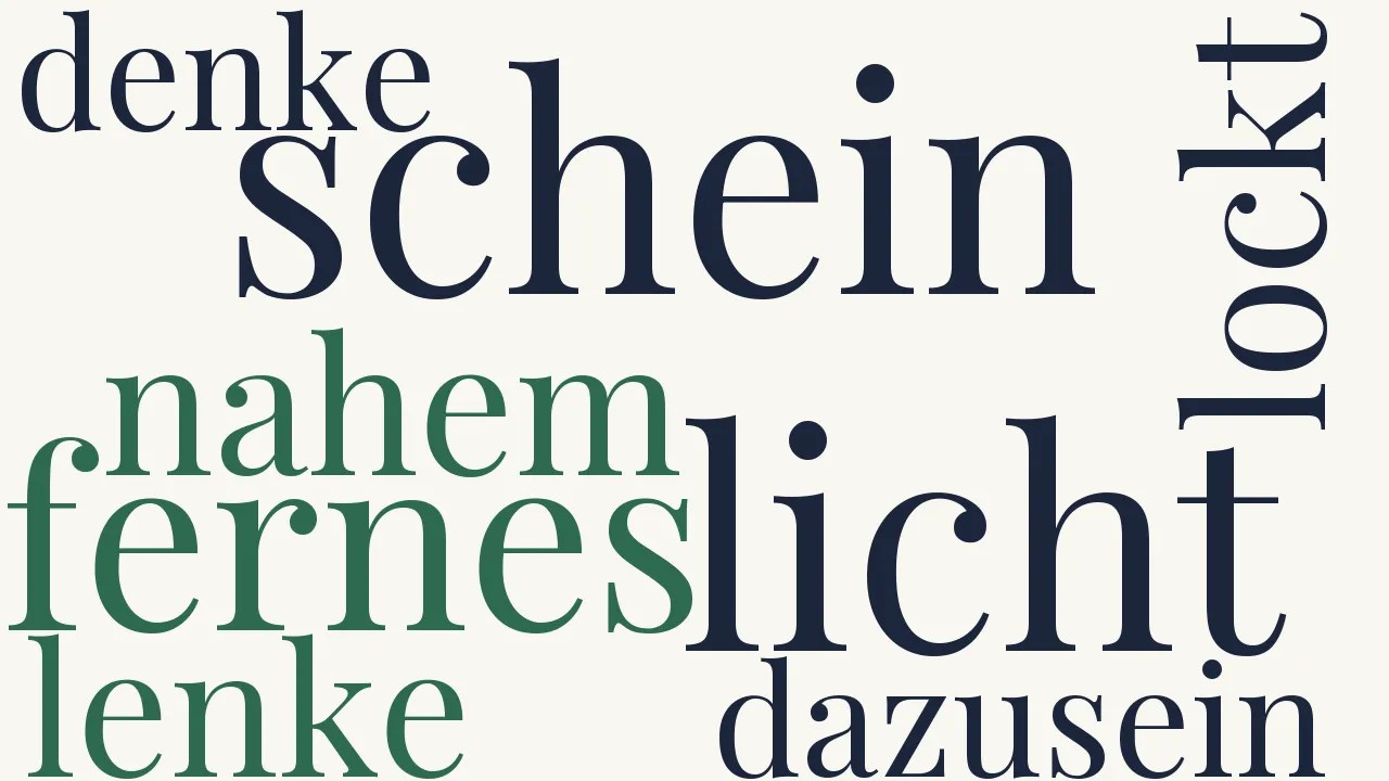 Wortwolke zu Fernes Licht