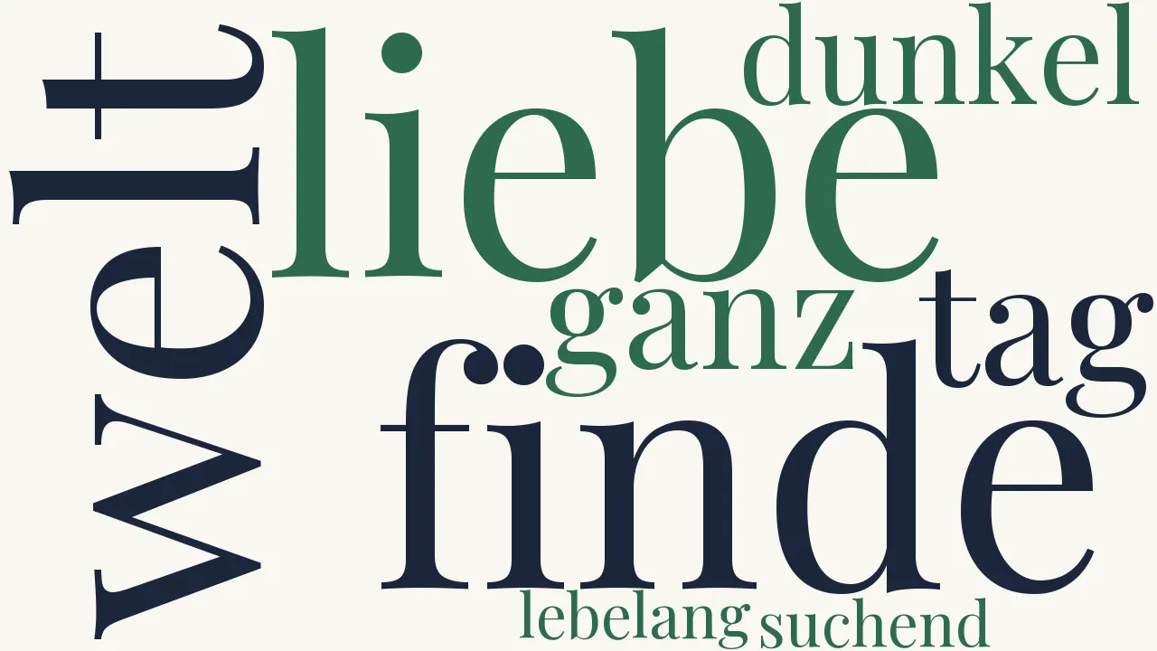 Wortwolke zu Ich liebe dich