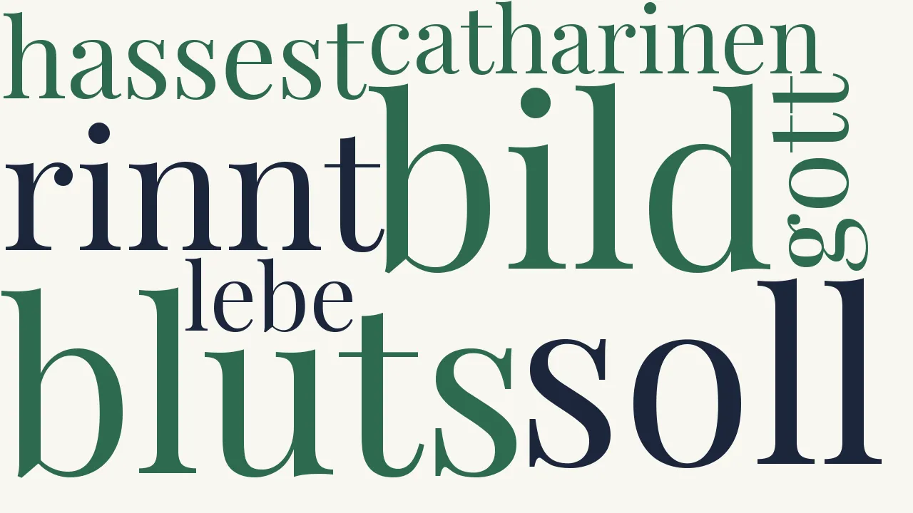 Wortwolke zu Die Landplagen, ein Gedicht in Sechs Büchern