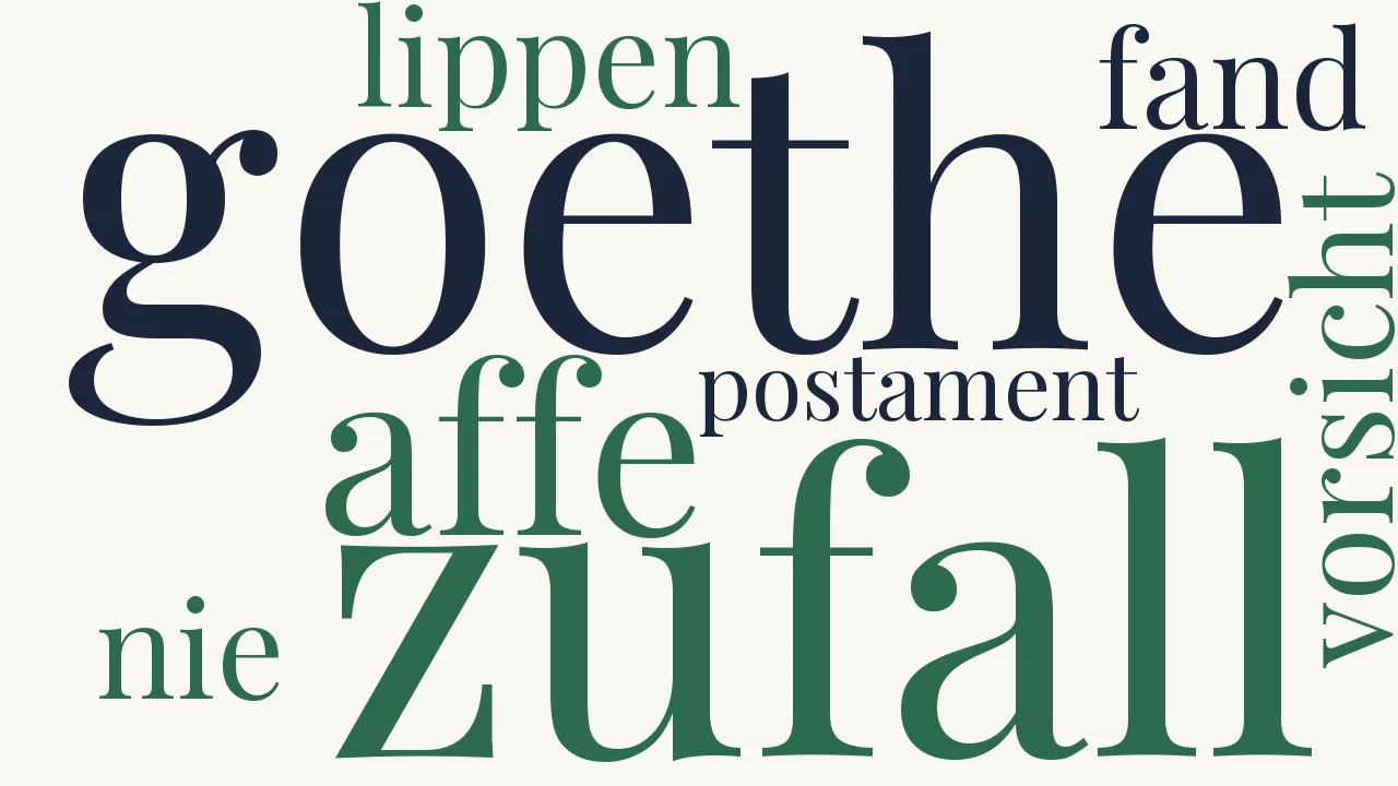 Wortwolke zu Goethe und der Affe