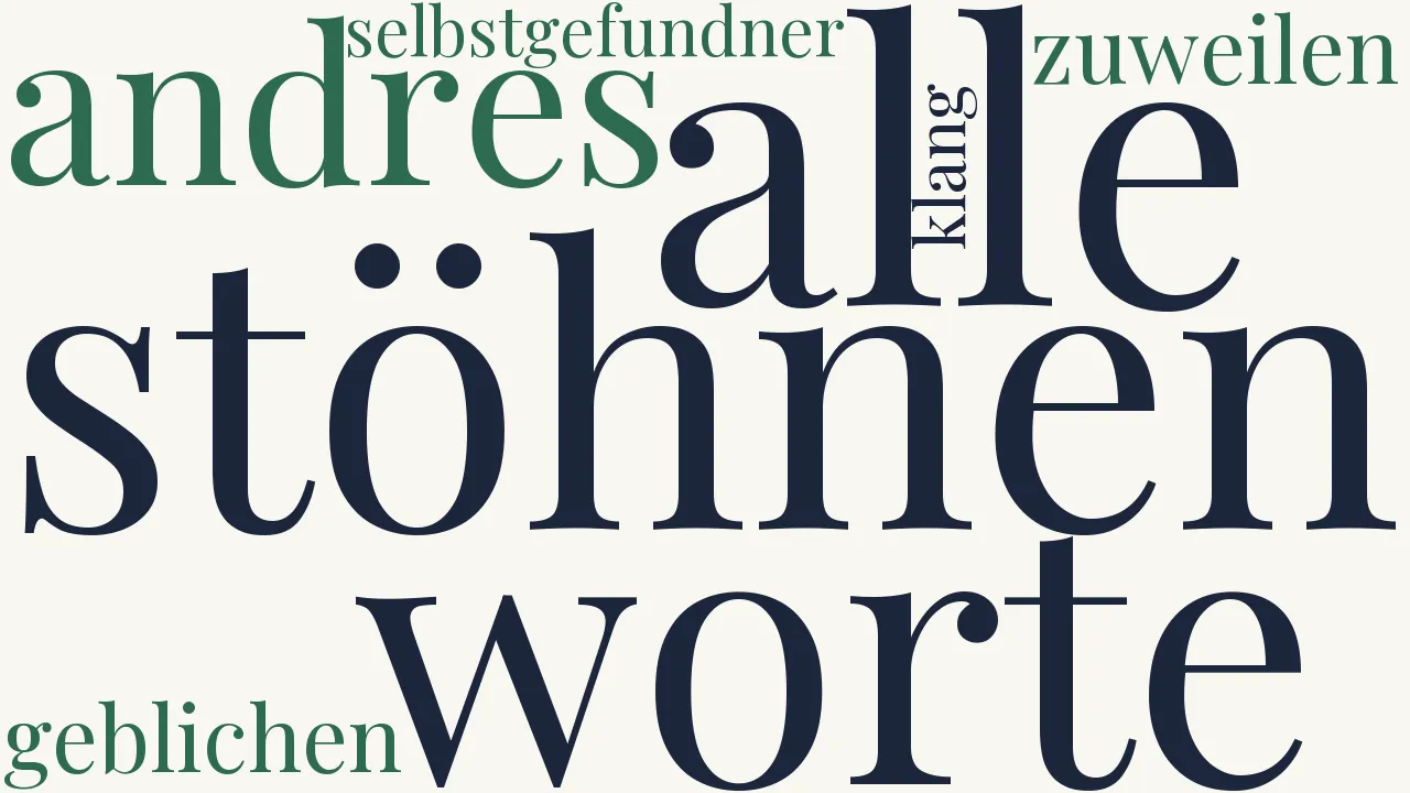 Wortwolke zu Dichter
