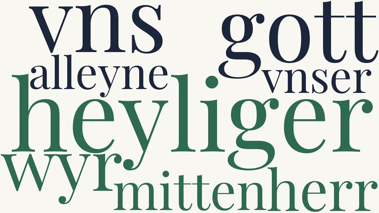 Wortwolke zu Mitten wyr ym leben...