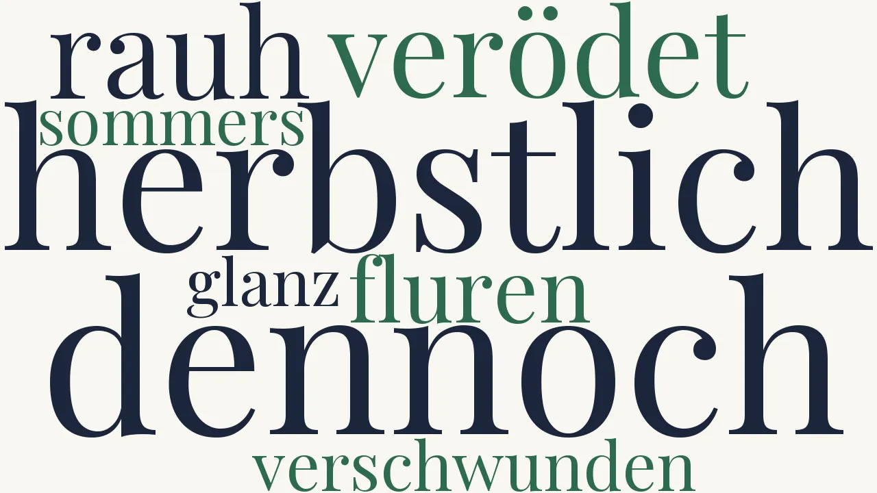 Wortwolke zu Die Rose im November