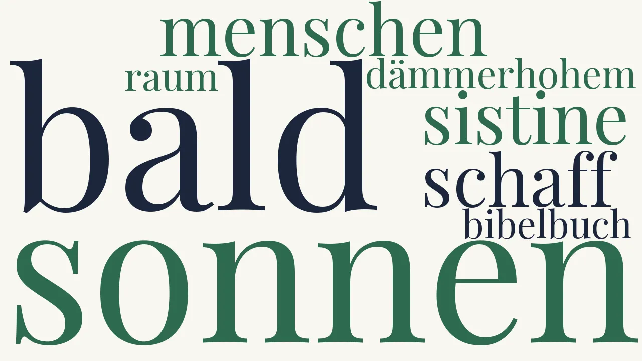 Wortwolke zu In der Sistina