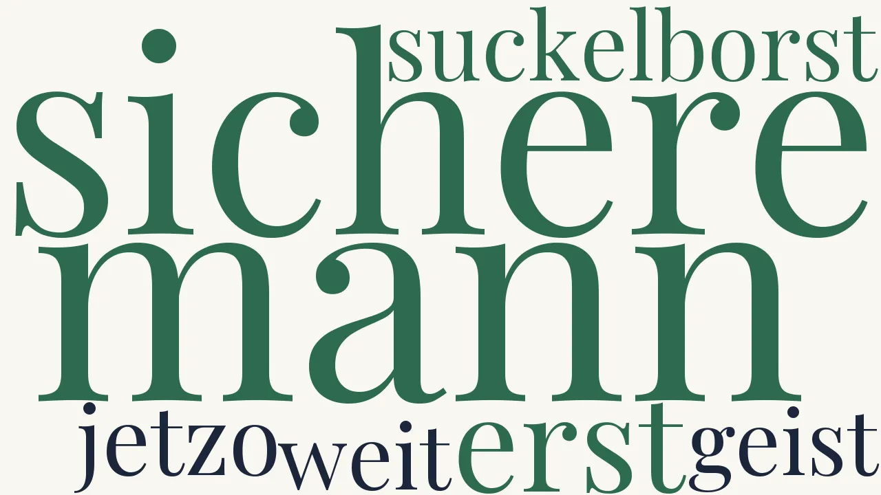 Wortwolke zu Märchen vom sichern Mann