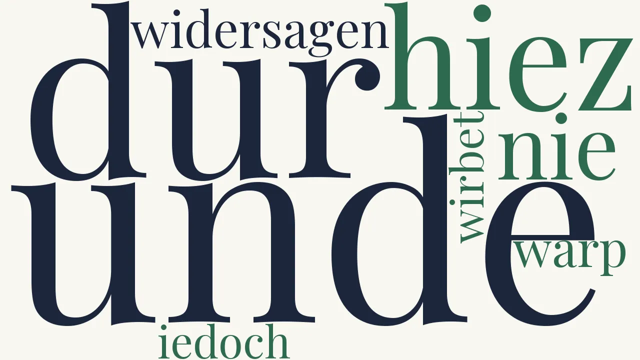 Wortwolke zu IX. Sîn hiez mir nie widersagen