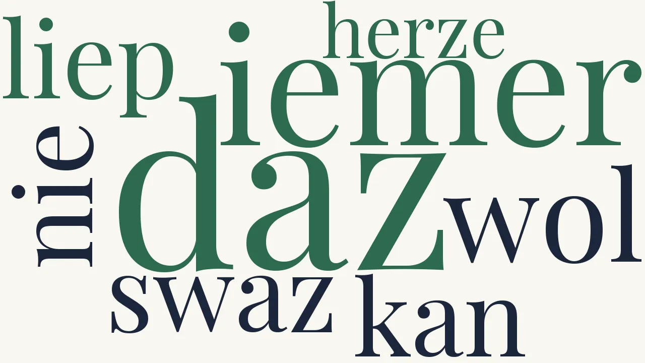 Wortwolke zu XII. Ist ir liep mîn leit