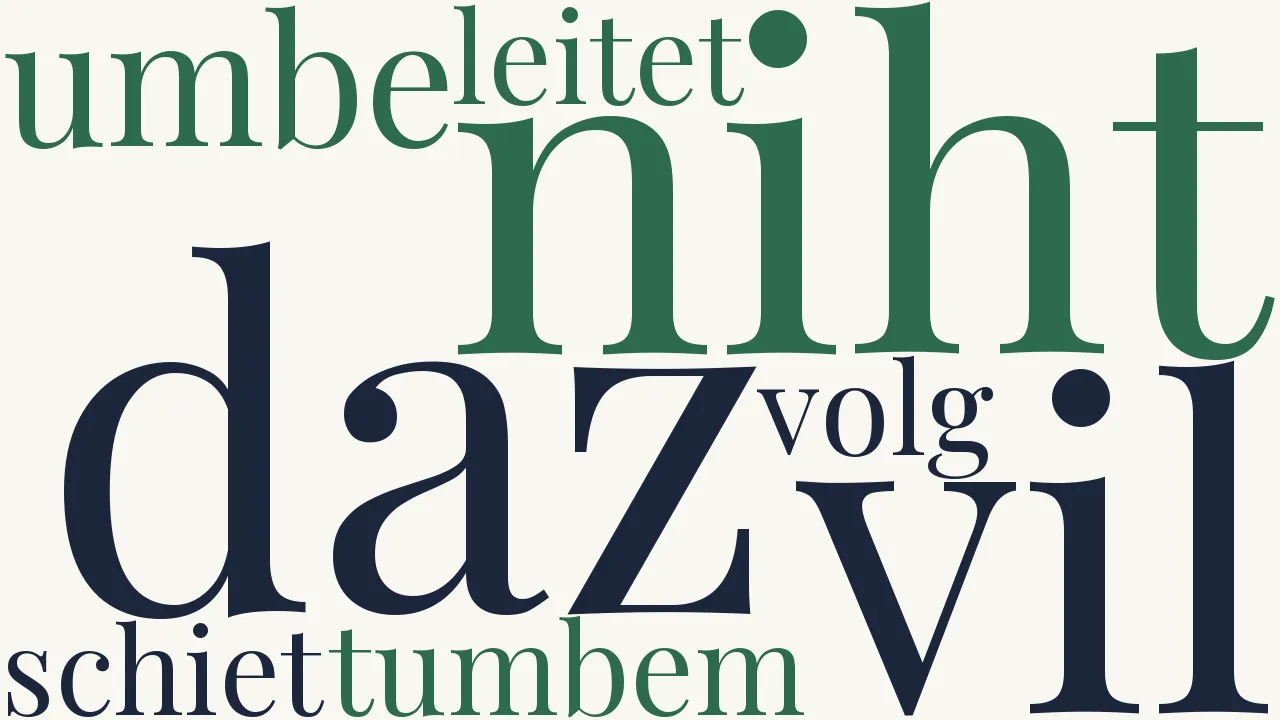 Wortwolke zu XVII. Owê, war umbe volg ich tumbem wâne