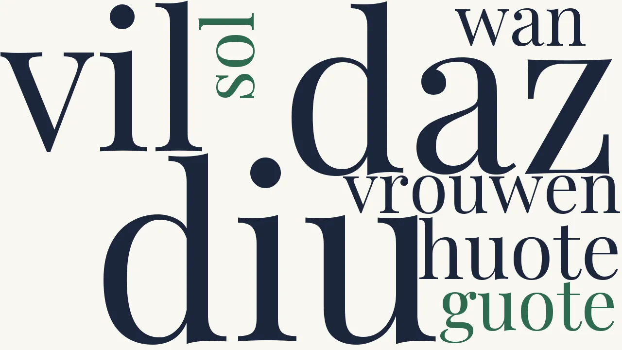 Wortwolke zu XVIII. Diu vil guote