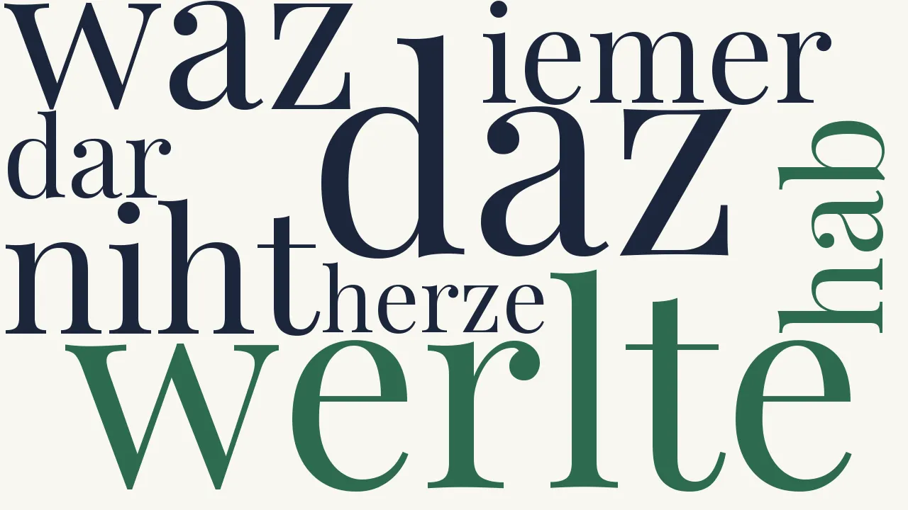 Wortwolke zu XXI. Ob ich dir vor allen wîben